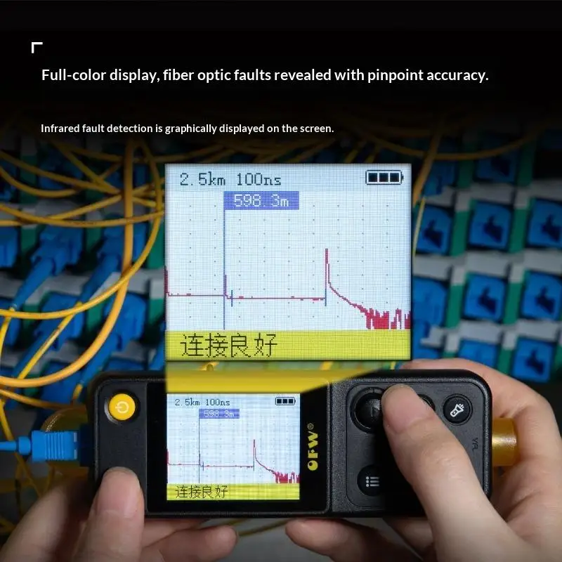 1Pcs 20KM Optic Fault Finder Handled OTDR Active Fiber Test Fiber Ranger FTTB FTTH Breakpoint Tester VFL 10MW