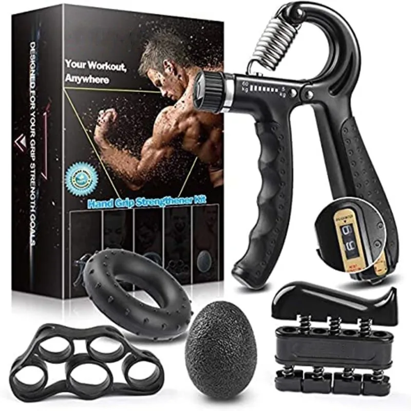 

Adjustable Grip Strengthener with Counter, Hand Exercise Kit for Finger & Forearm Training | Rehabilitation & Fitness Tool