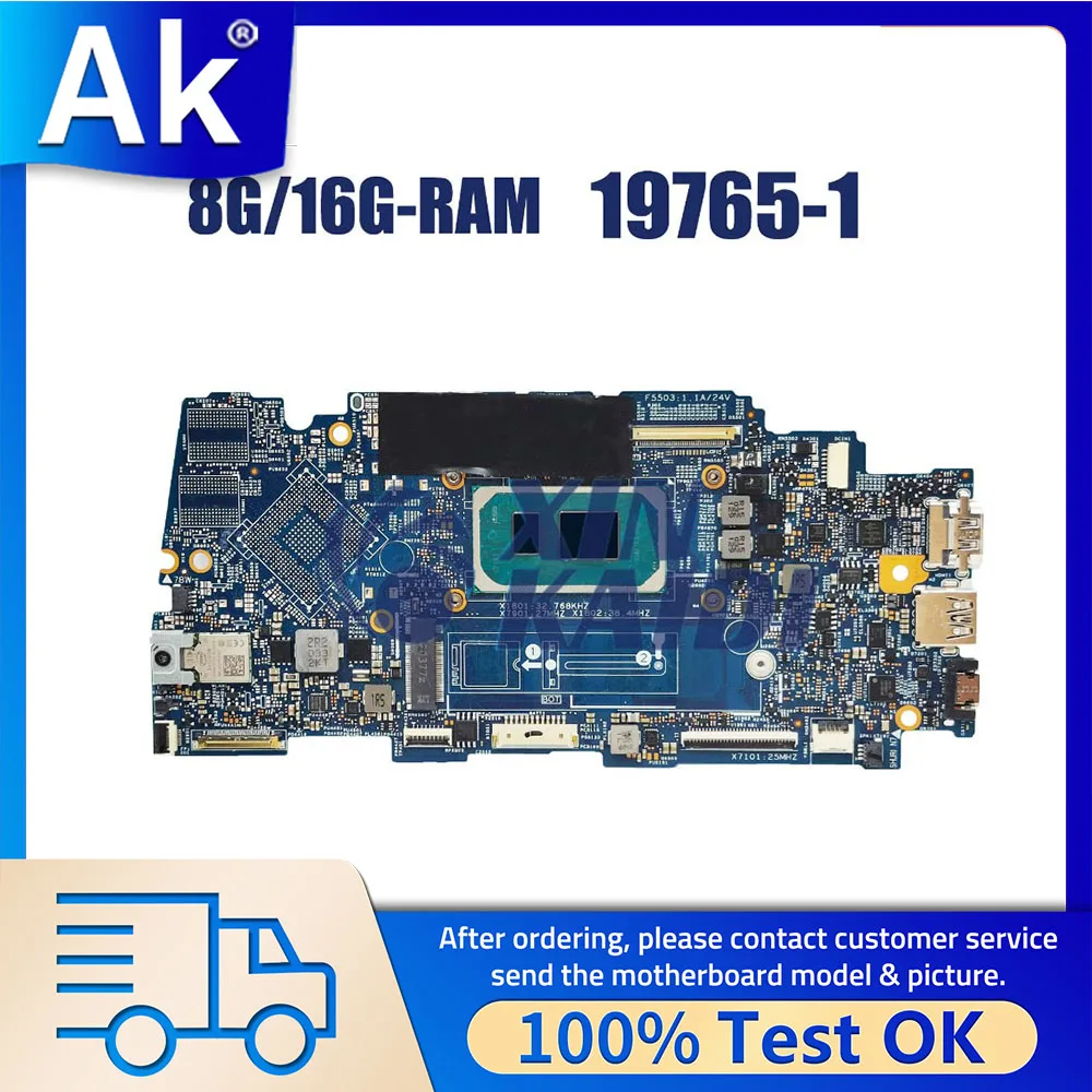 

Notebook Motherboard For DELL Inspiron 7400 7300 5301 09JX16 0X49H6 19765-1 Laptop Mainboard i3 i5 i7 11th Gen CPU 8G 16G RAM