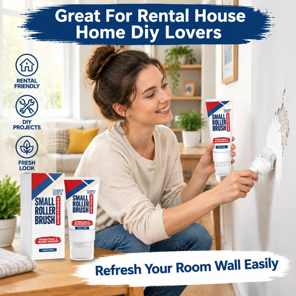 Wall Small Roller Brush Patching Paste Wall Repair Paste Waterproof Cover Wall Graffiti Dirty Environmental Repair Paint Paste