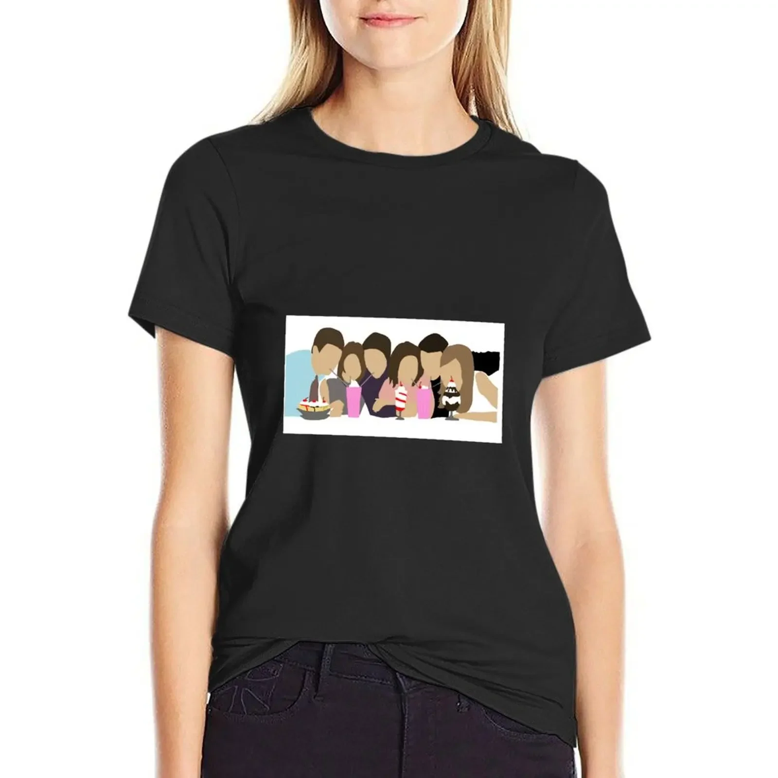 

Rachel, Joey, Chandler, Ross, Monica and Phoebe T-Shirt kawaii clothes summer tops anime Women's summer blouses 2025