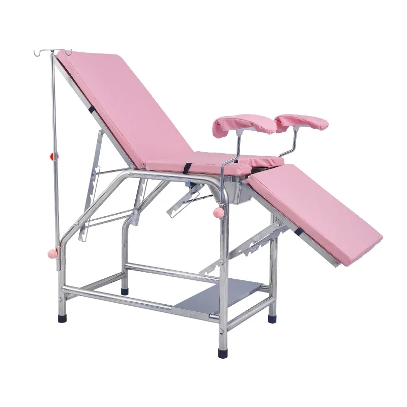 Medical gynecological examination bed Stainless steel obstetrics and gynecology flushing Thickened gynecological examination