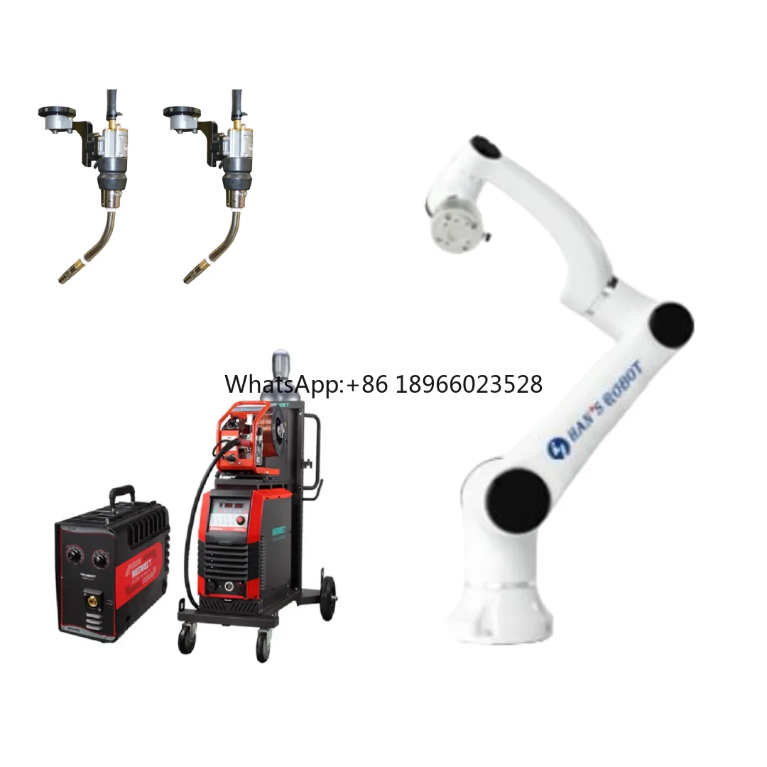 Han's Robot Elfin Collaborative Robot E10 With MEGMEET Welder And Welding Guns As Automatic Welding Cobot