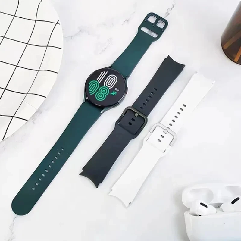 Pasek silikonowy bez szczeliny do Samsung Galaxy Watch 7 6 5 4 44mm 40mm 5 Pro 45mm Bransoleta Galaxy Watch 6 Classic 43mm 47mm Bransoleta
