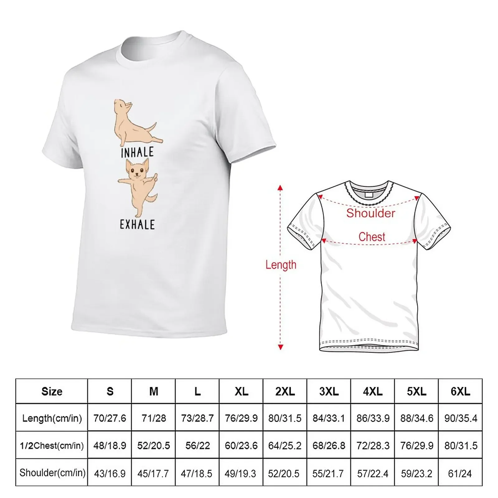 Inhale Exhale Chihuahua Yoga T-Shirt customs design your own cute clothes t shirts for men graphic