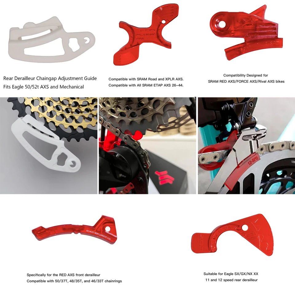 Front Rear Derailleur Chaingap Adjustment Guide - Fits MTB XX1 XO1