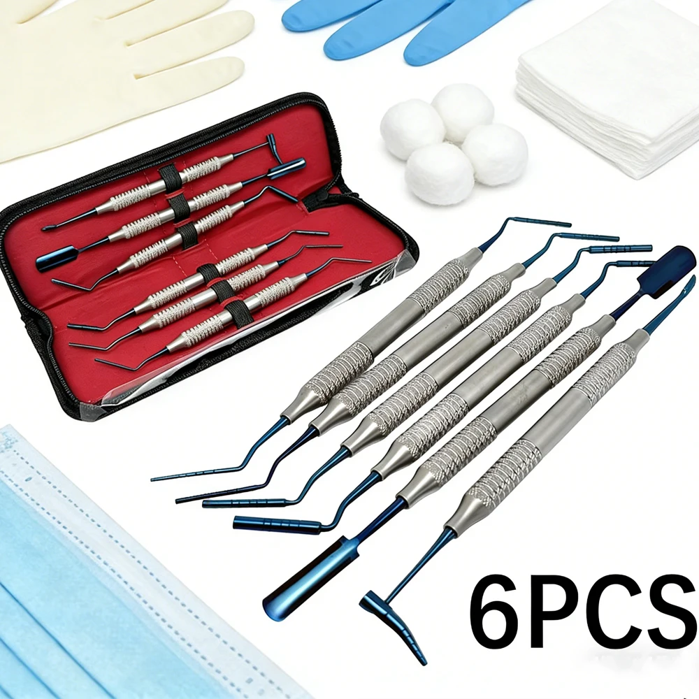 

Набор из 6 профессиональных инструментов для заполнения костной ткани с шпателем для имплантации, костной трансплантации и регенеративной реставрации