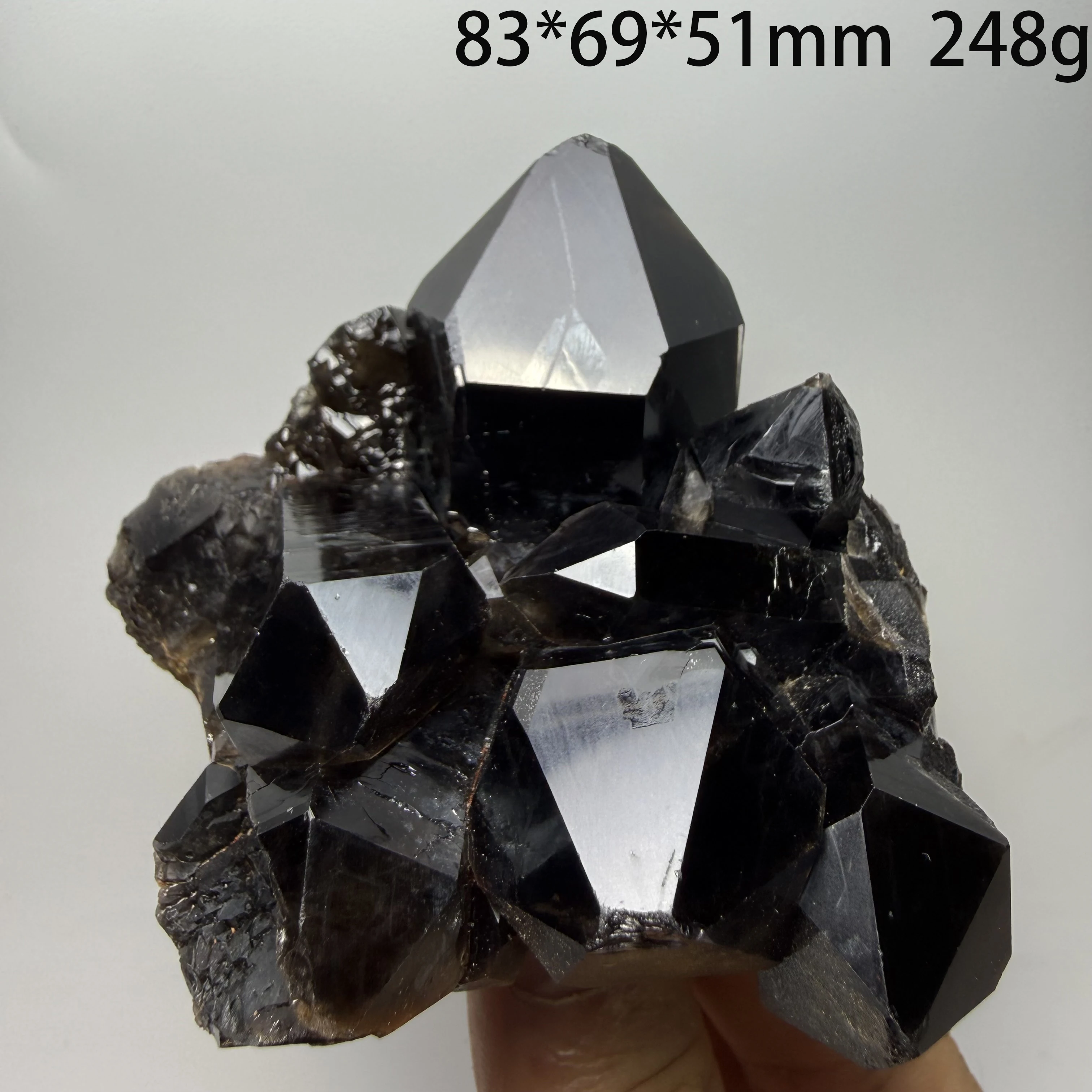Natural Raw Smoky Quartz Crystal Cluster Rough Stone Home Decor Popular Science Mineral Collection SpecimenA4-2-20