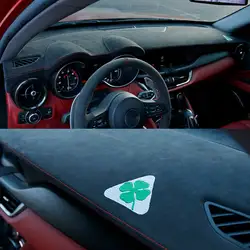 Custom in Alcantara Car Dashboard Cover for Alfa Romeo Stelvio 2018-2020 Mat Shade Cushion Pad Carpets DIY Interior Car-styling