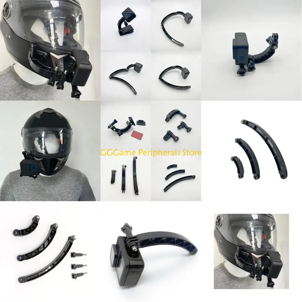

U55B Versatiled Helmets Arm Extension Curved Poles 3 Lengths for Action Cameras 3 Lengths Extension Rods