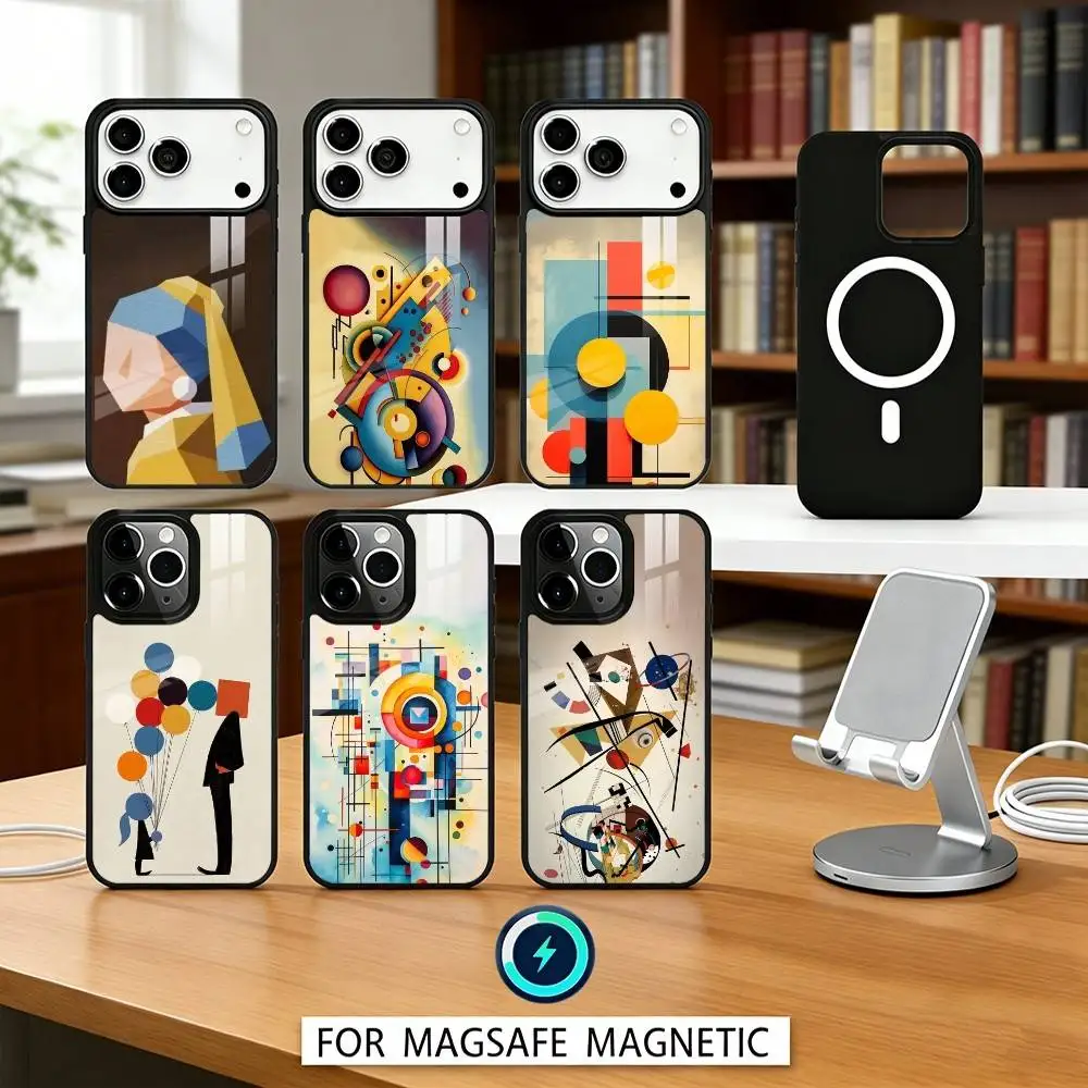 

W-Wassily K-Kandinsky Art Phone Case For iPhone 17,16,15,14,13,12,Pro,Max For Magsafe Magnetic Wireless Charging