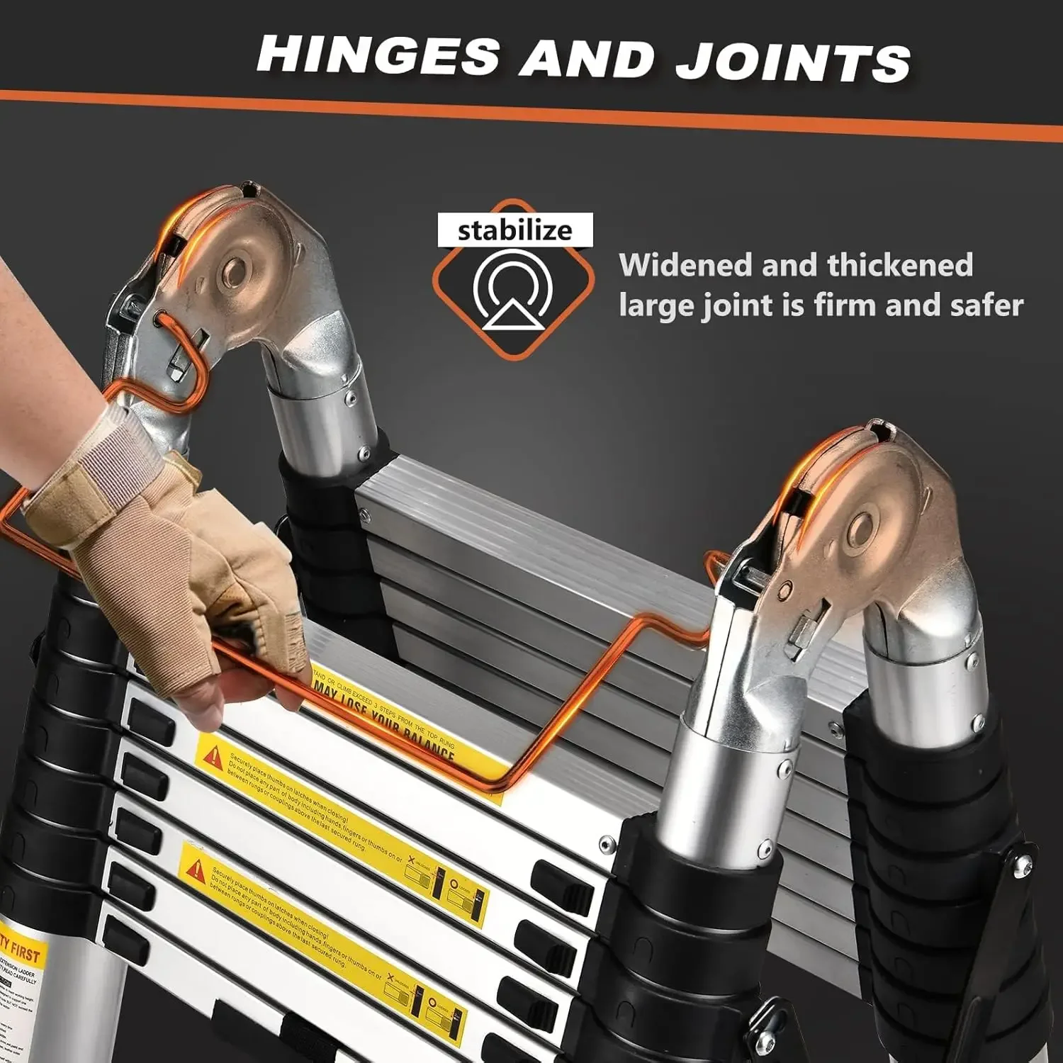 [Скидка на цена! ] Телескопическая лестница A Frame, компактная алюминиевая удлинительная лестница 16,5 футов, портативная телескопическая лестница для автофургонов