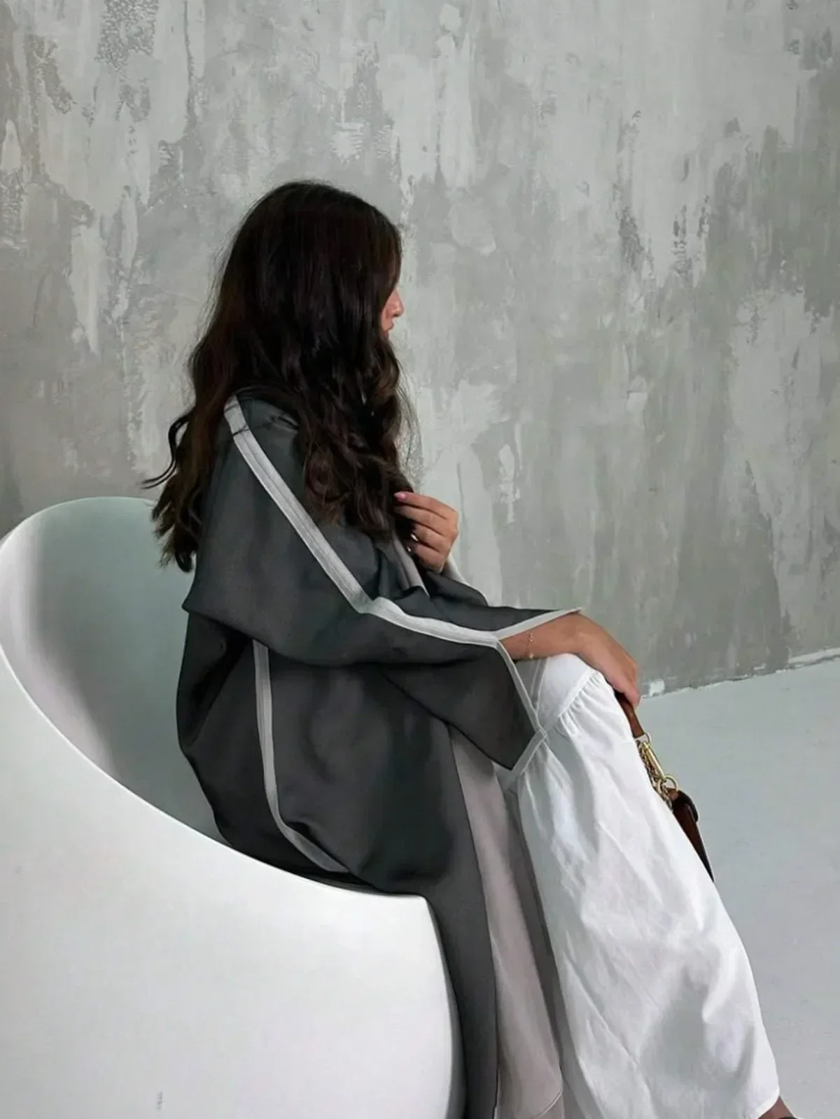 Abaya ample pour femmes musulmanes, manches longues, couleur unie, caftans décontractés, Jilbabs, robes Maxi islamiques, vêtements ethniques du moyen-orient