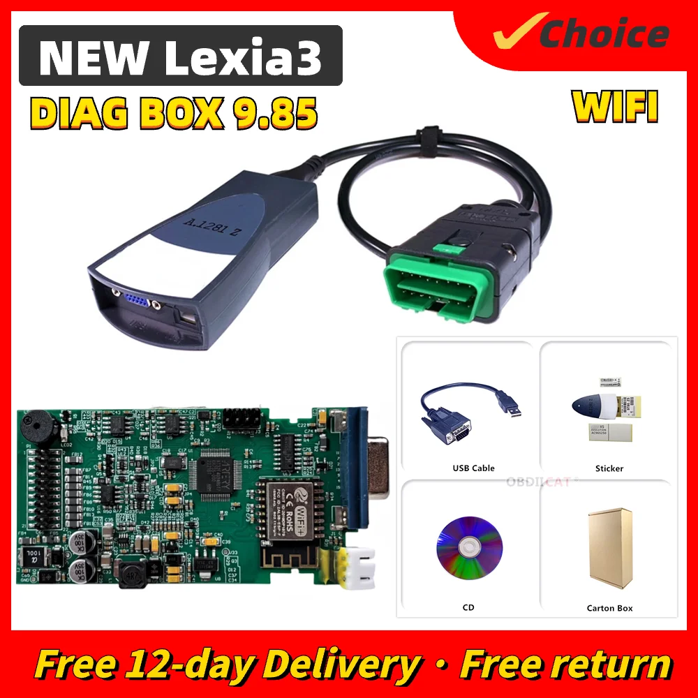 Latest A+Lexia3 Diagbox v7.83 PP2000 921815C Gold Edge Clear fault codes for Ci-troen for Pe-ug-eot Multi-Language support wifi