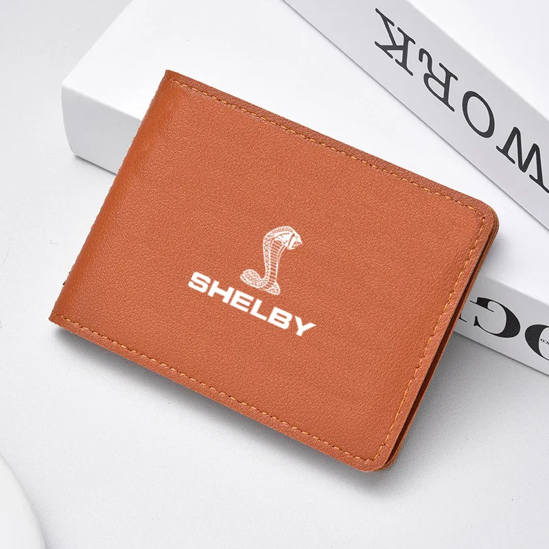 

For Ford Mustang GT500 Shelby Focus Transit Ranger Fiesta Fusion Taurus MK3 Car Credit Card Holder Wallet Thin Slim Wallet Purse