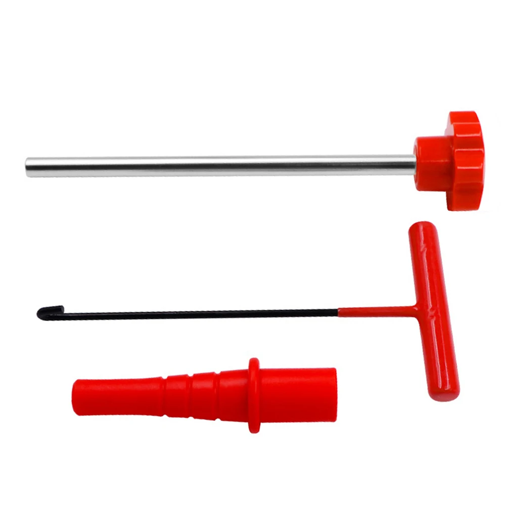 Neues Schnellentfernungs-Werkzeugset für Autoventile, 1 Set Stahlventilabzieher mit Nylon-Konuspositionierhaken für Reifenventilinstallation – Detail 6
