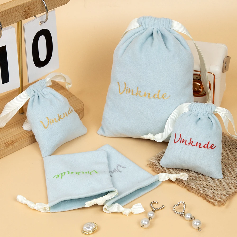 3x4 ''شعار مخصص مطبوعة المخملية الرباط حقيبة فاخرة لينة السفر المنظم مجوهرات شمعة الشعر هدية العطور حزمة الغبار الحقيبة #3