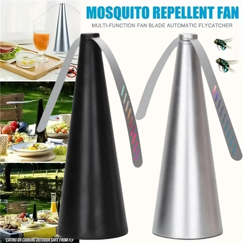 1-2 Pack Fly Repellent Fan Mosquito Repellent Fan USB or Batteries Powered Portable Ventilador Fly Fan for Picnic BBQ Party