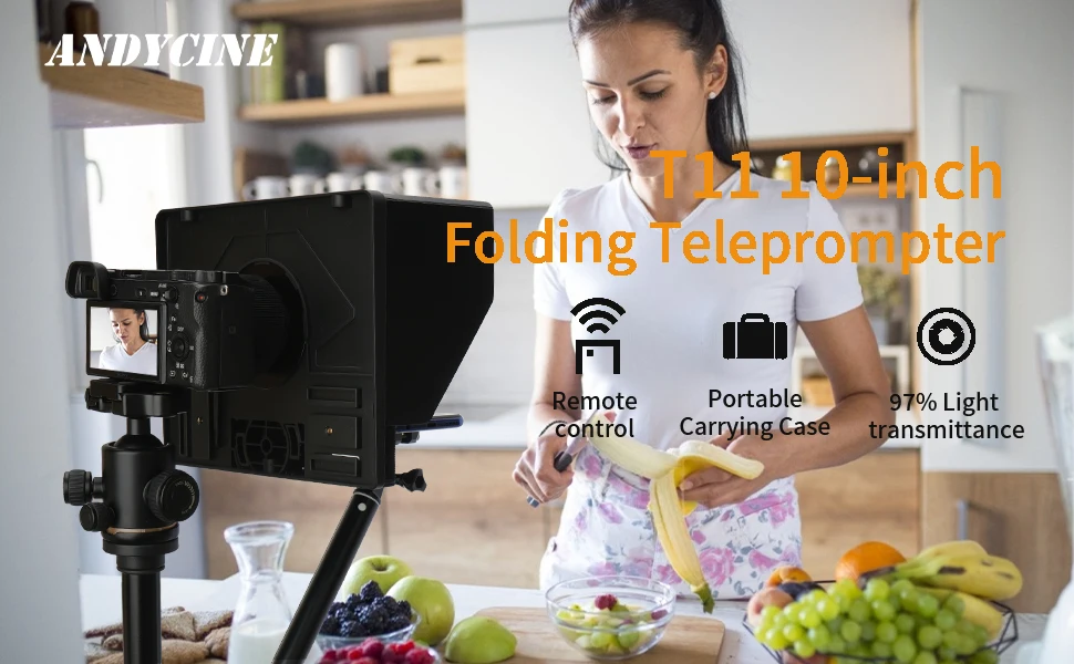 Andycine T11 11 "الهاتف الذكي/DSLR مع جهاز التحكم عن بعد والتطبيق وحقيبة حمل
