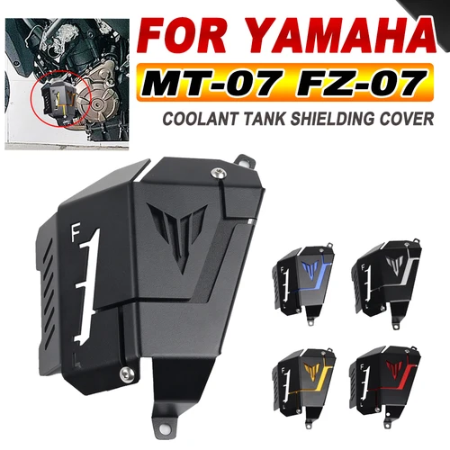Imagen 1 del producto MT07 2020 2019 cubierta protectora de tanque de recuperación de refrigerante de agua para Yamaha MT-07 MT 07 FZ07 FZ-07 2014 -2016 2017 2018 Accesorios