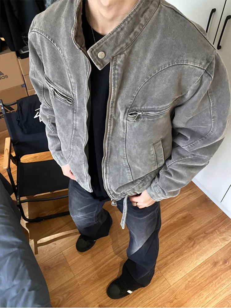 

Мужской джерт Ya Detroit ort, весенне-осенний американский ретро Cleanfit, деконструированная рабочая одежда для отходов, джерт