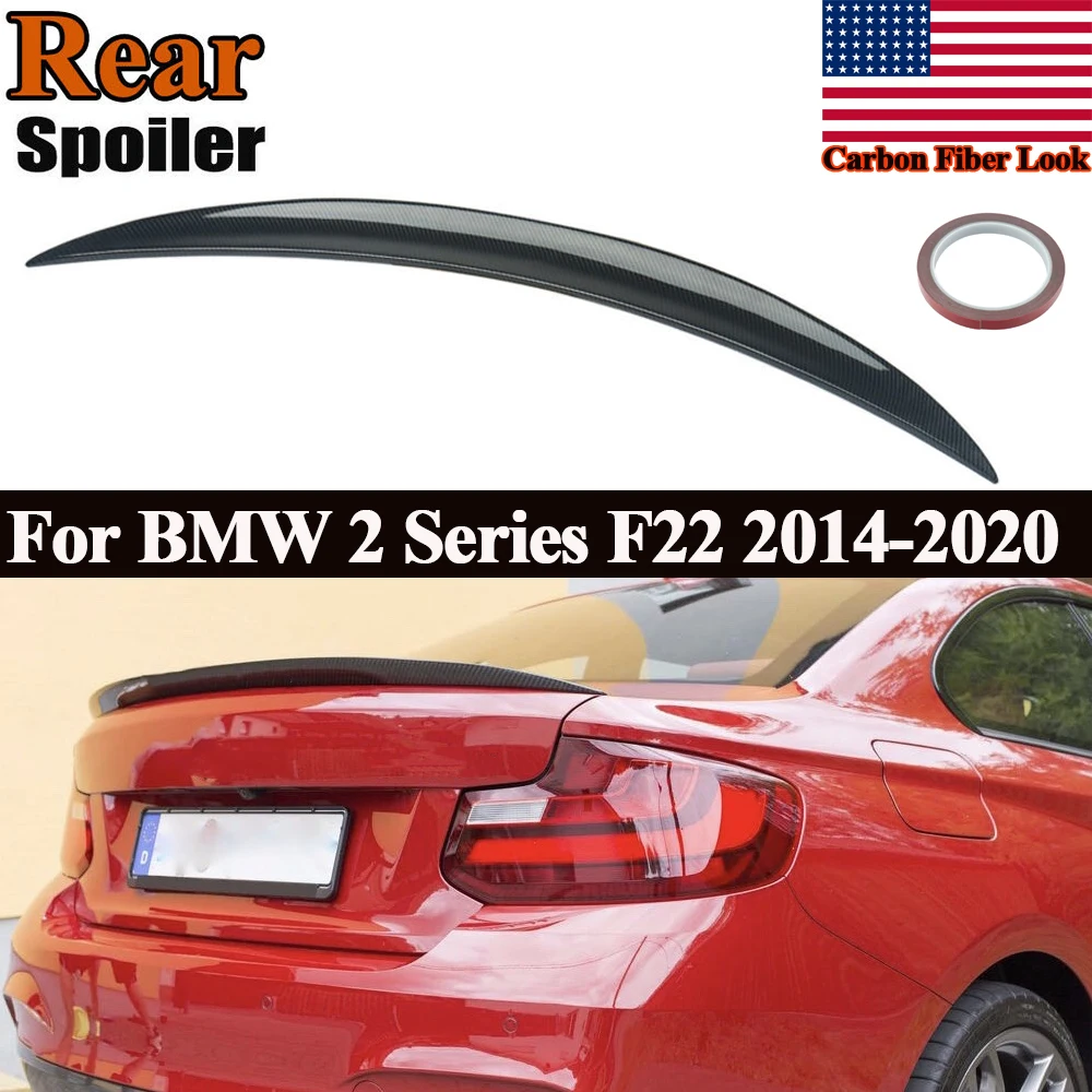 

Для BMW 2 серии F22, F87, 218d, 220d, 230i, M2 (2014-2020) — глянцевый черный задний спойлер на багажник в стиле MP
