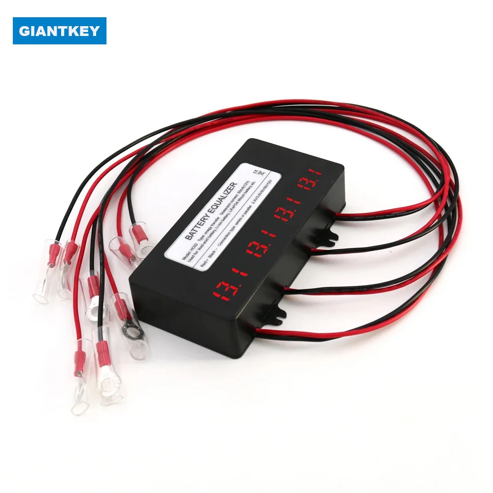 GIANTKEY BMS Smart Battery Equalizer 10A Current Active Voltage Balancer Li li-ion lifepo4 LTO Lead Acid Battery LED Display