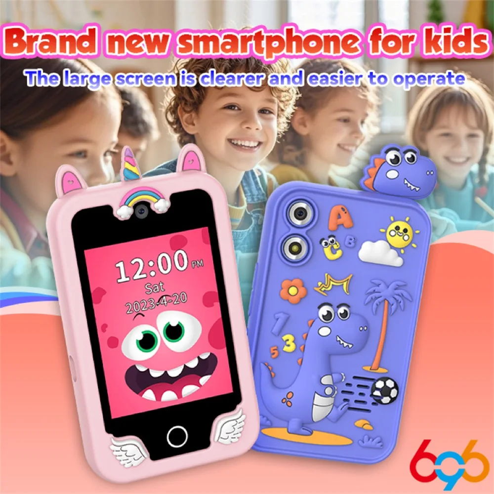 Children Smart Phone 2.8 Inch Touchscreen Digital Camera Learning Mini Handset For Boy Girl Games MP3 Music Player Birthday Gift
