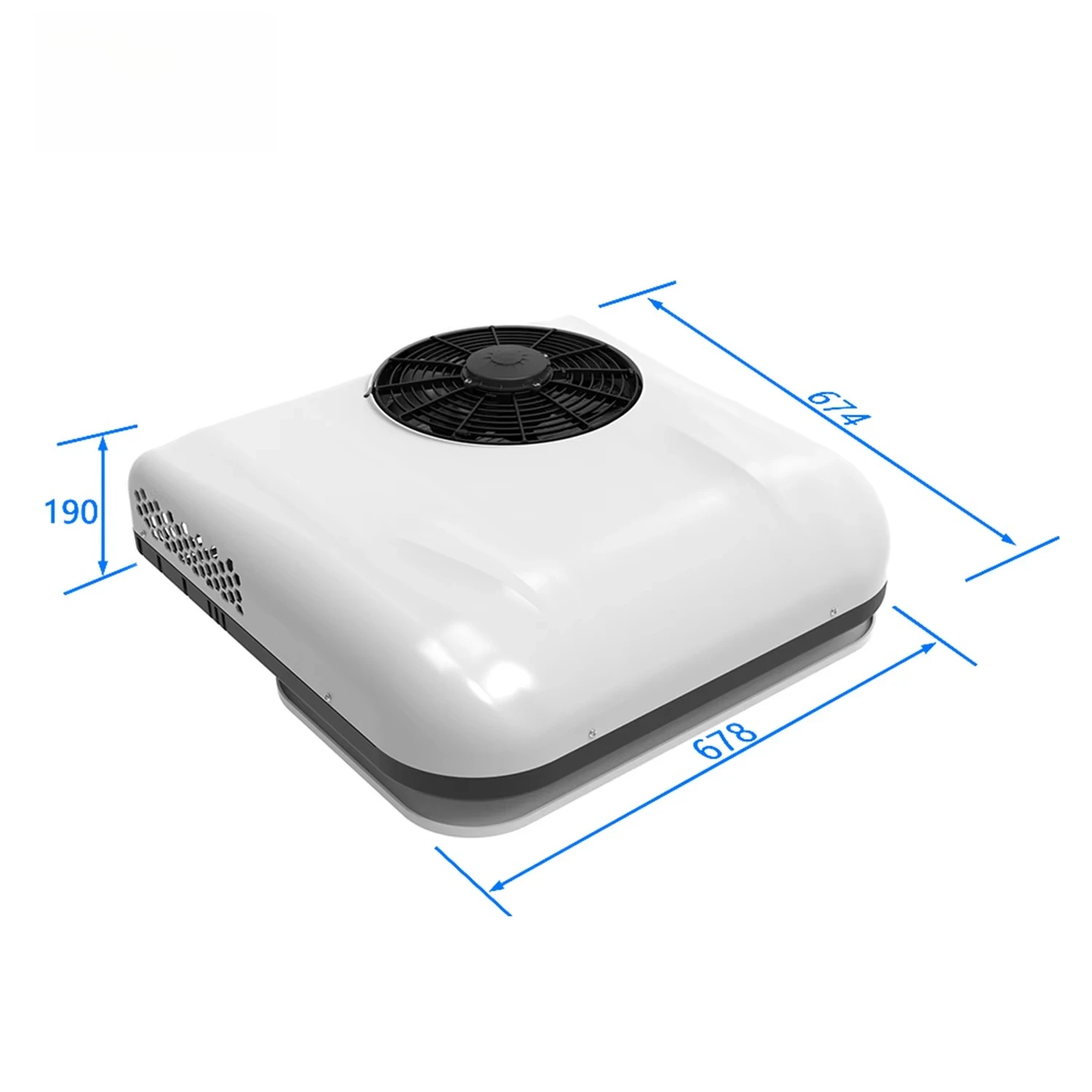 고품질 도매 지붕 장착형 에어컨 빠른 냉각 12V 24V 트럭 RV 밴용 에어컨