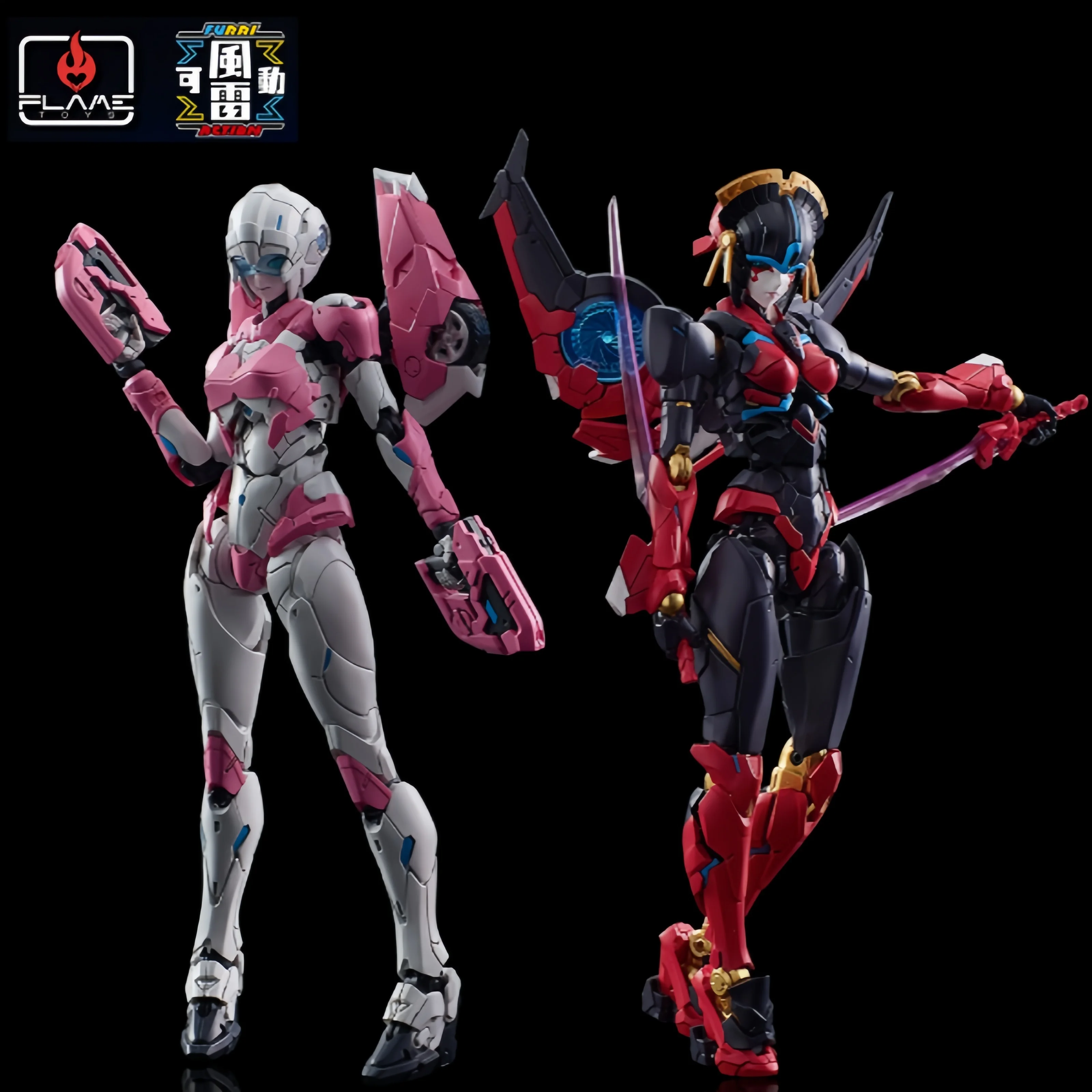 Flame Toys Furai Transformers Arcee Windblade Posable Model Finished Product Kit Collectible Action Figure For Hobby Collectors