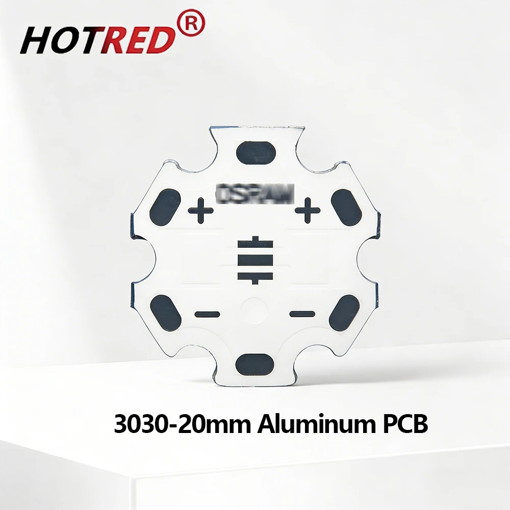 25-100pcs High Power 20mm 3030 LED Aluminum PCB Board 1W 3W SMD Heat Sink Substrate Enhanced Thermal Conductivity OSLON Repair