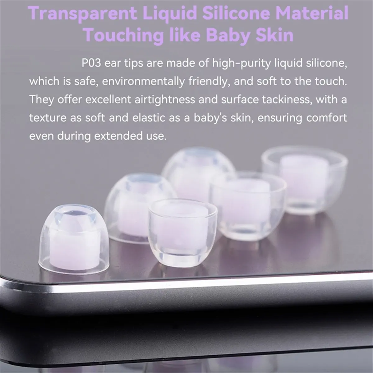 SPECIAL OFFER For P03 Liquid Silicone Ear Tips Noise-Canceling Soft Safe Eartips Accessories NX8 Que Cantor IEM P03(3 Pairs S)