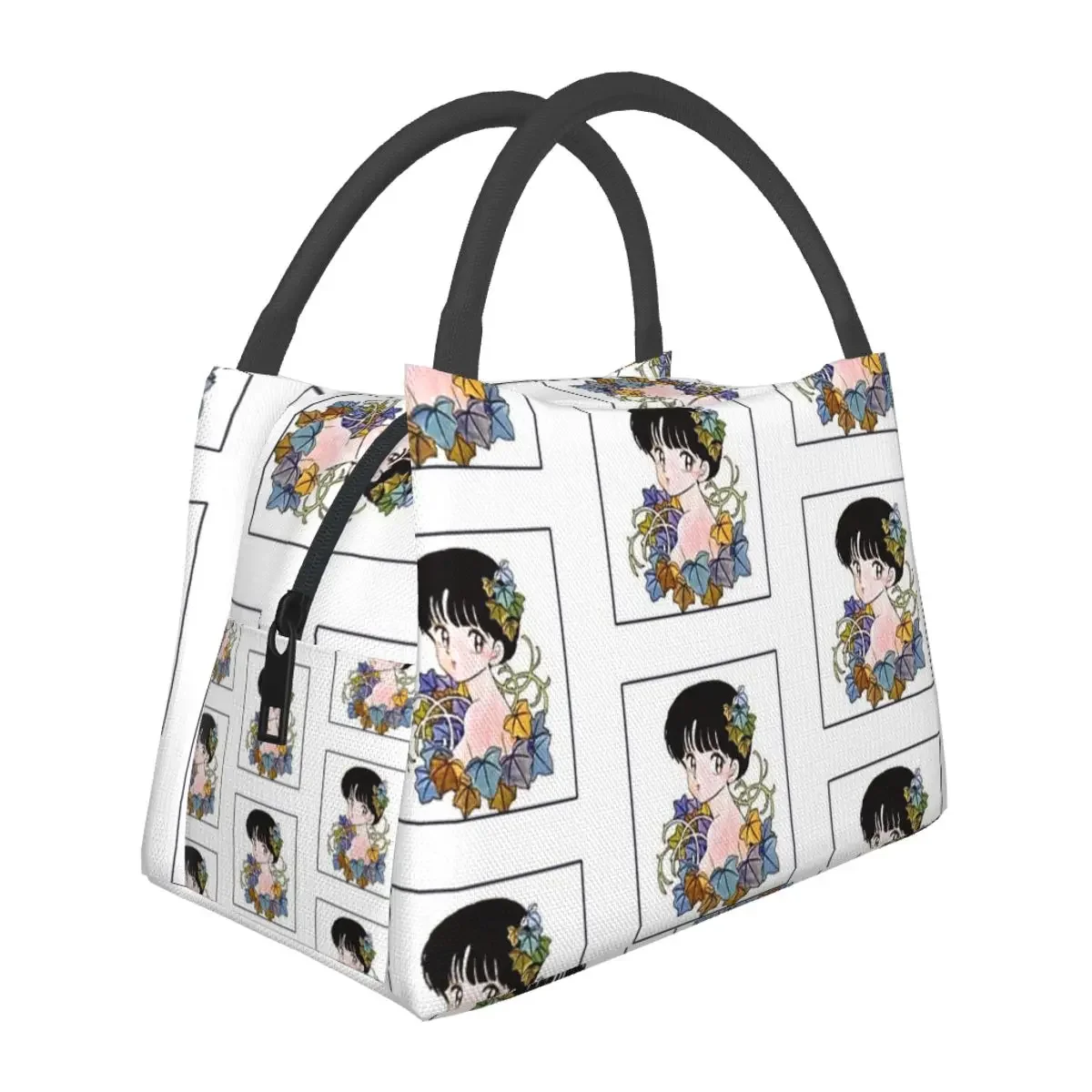 Akane Tendo com flores para mulheres e crianças, Lunch Bags Edição Especial, Bento Box Isolado, Lunch Tote Piquenique Bags, Trabalho com 12 Edição Especial