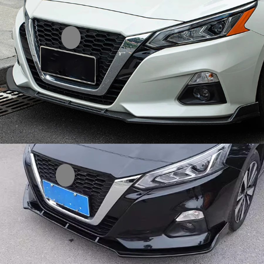 Front Bumper Lip Spoiler Splitter For Nissan Teana Altima 2019 2020 2021 2022 ABS Glossy black Tuning Body kits Accessories