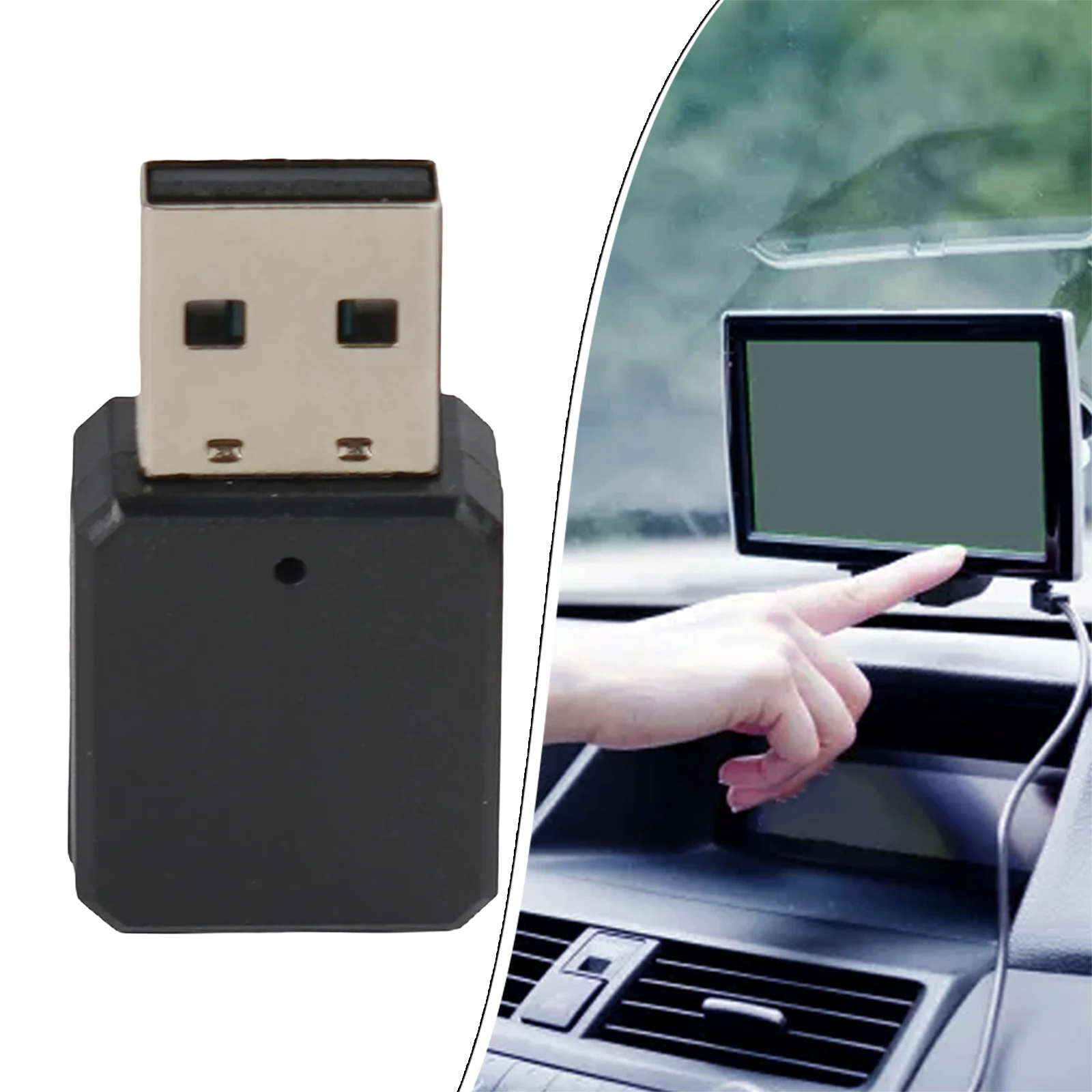 

1pcs Car Audio Receiver Dual Output 3.5mm Adapt Cable KN318 BT5.1 USB Wireless Adapter Automobiles Accessories 32*17*8.5mm