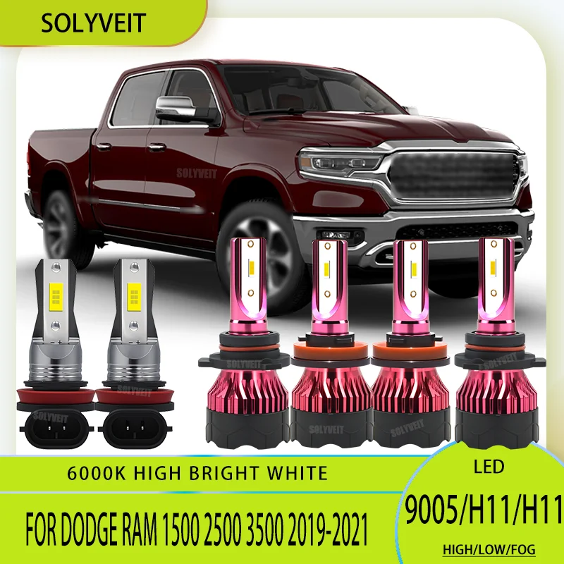 

Car Headlight Foglamp Bulbs LED Lamps Top Quality 9005 High h11 Low H9 Fog Bulb Kit For DODGE RAM 1500 2500 3500 2019 2020 2021