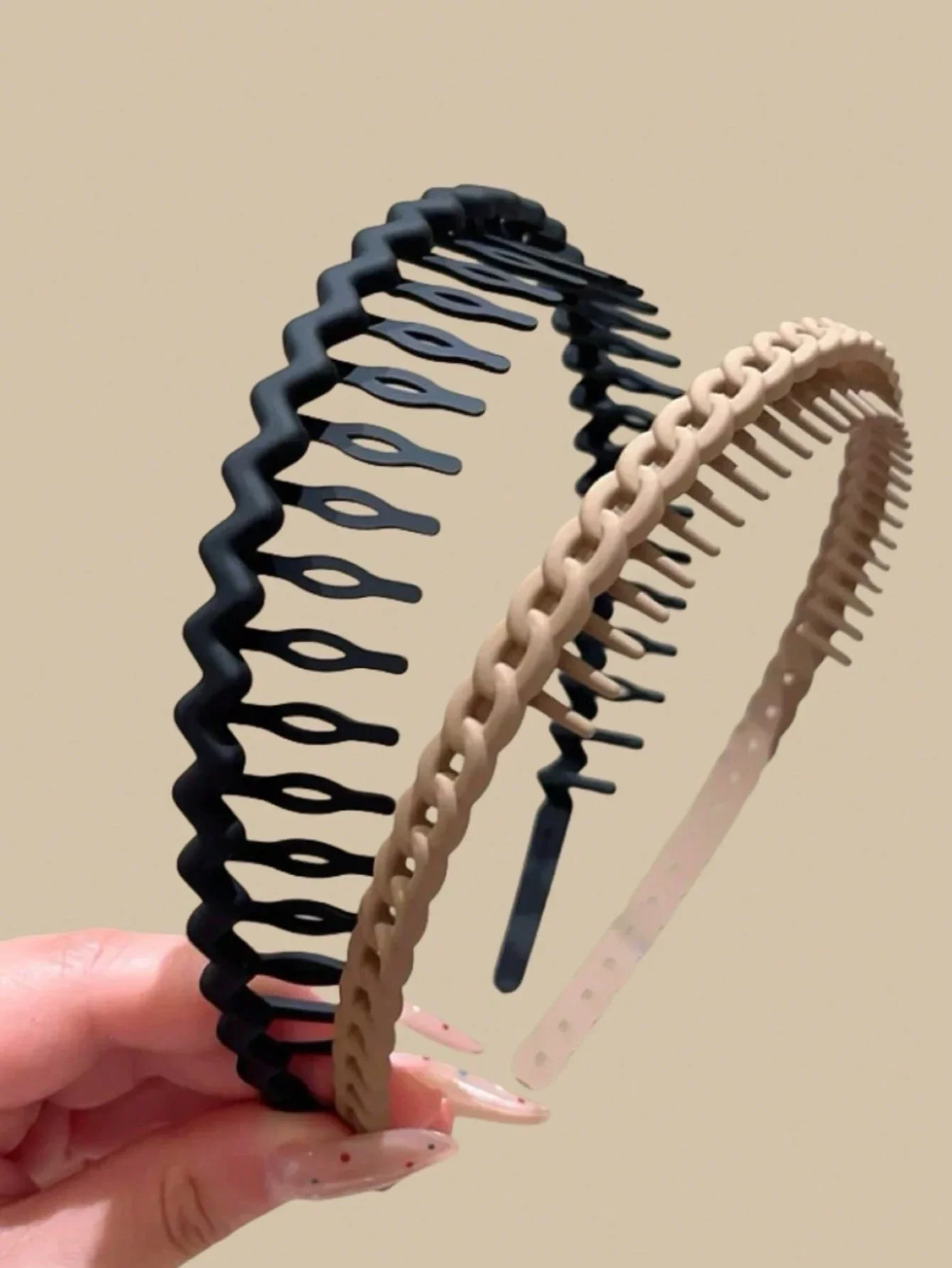 

2pcs Anti-Slip Teeth Headband For Women Washing Face Curved Hairband Hair Hoop Zigzag Headwear Accessories