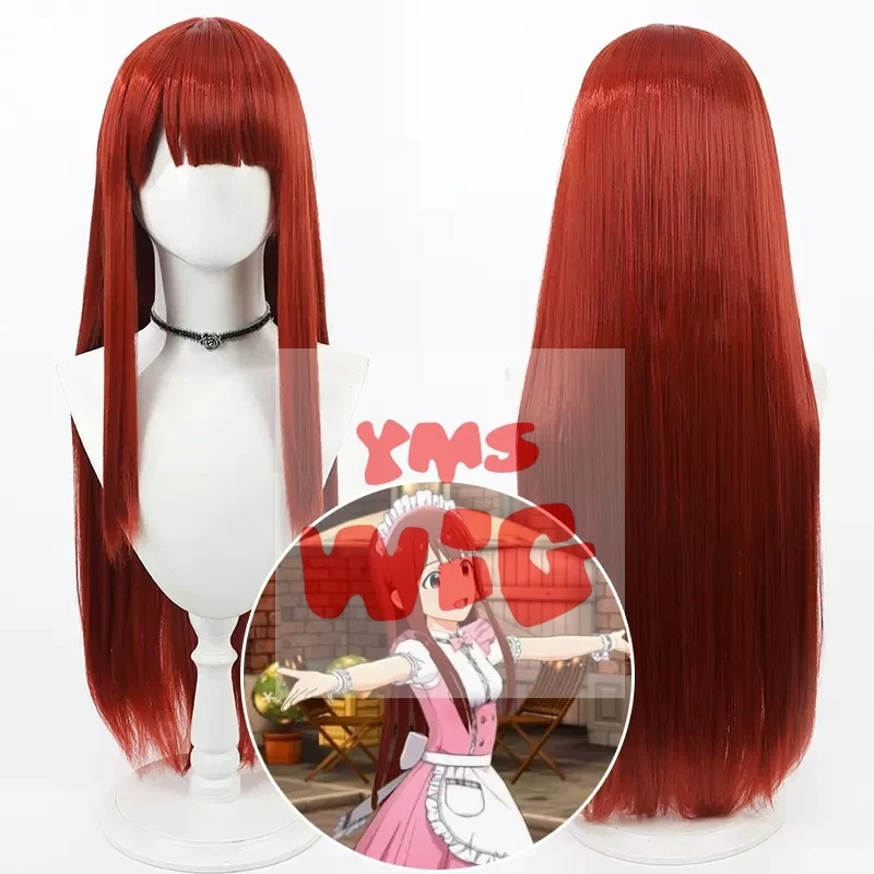 THE IDOLM@STER Suou Momoko Cosplay Wig Heat Resistant Synthetic Hair Halloween Party Role Play + Wig Cap