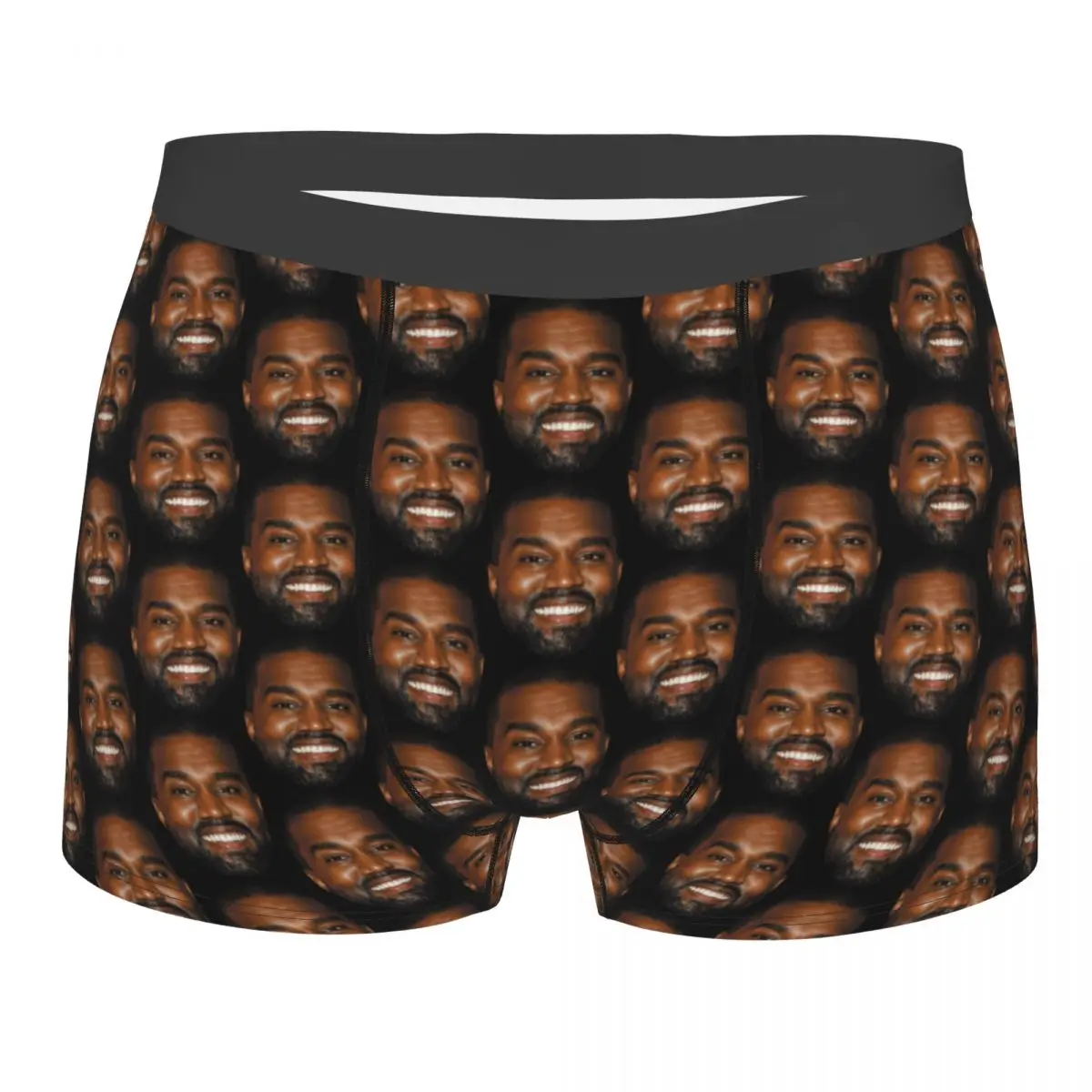 Custom Funny Kanye West Meme Underwear Male Print Boxer Briefs Shorts Panties Soft Underpants