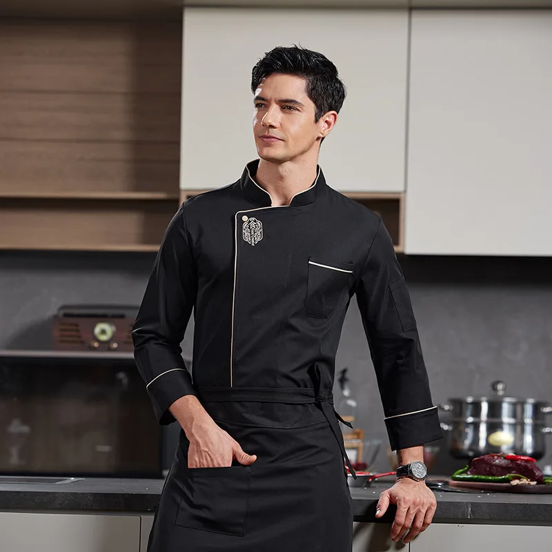 Manteau de Chef à manches longues pour hommes et femmes, nouveau Style, veste de cuisinier élastique pour cuisinières de Restaurant et cantines