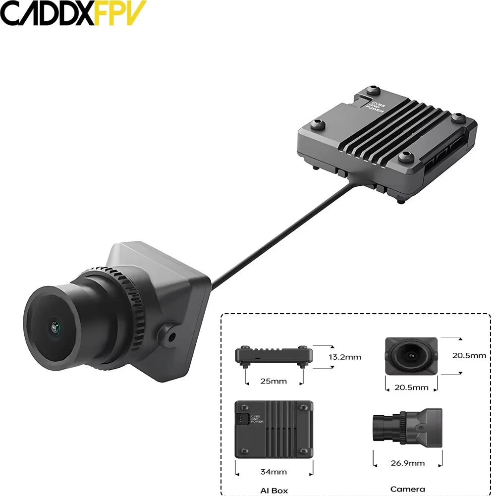 CADDX Infra V2 Analog Night Vision FPV Camera 0 Lux Super WDR 1500TVL B&W Sensor 131.6 Wide Angle 4:3 Image for RC FPV Drone