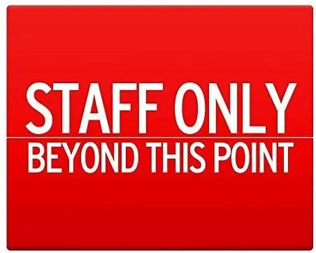 Staff Only Beyond This Point Metal Street Sign  Novelty Sign Funny Signs for Homes 61073
