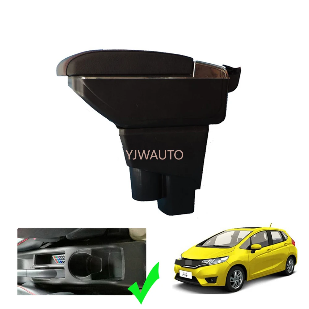 

Armrest For Honda Jazz Fit 2005~2007 Center Console Box Car Arm Rest Ashtray Storage Box with CUP Holder