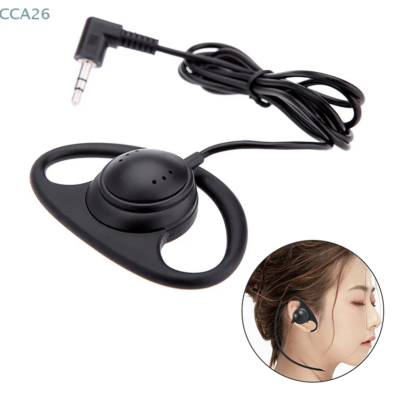 Single Sided D-shaped Ear Loop Simultaneous Interpretation 3.5MM Listen Only Earphone For Radio Tour Guide System