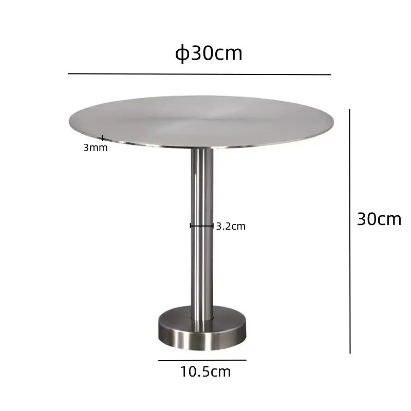 Stall Wall Mounted Table with Stainless Steel Small Round Table
