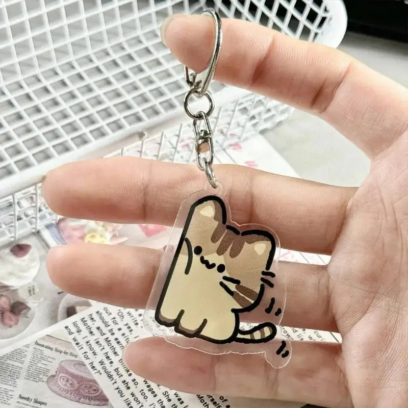 1pair Cute Cat Keychain Pendant, Matching Couple Backpack Keychain