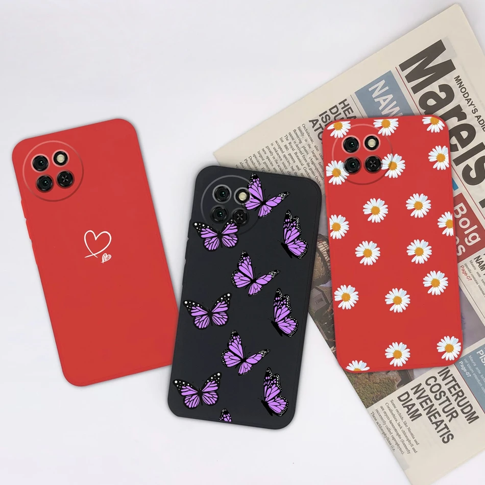 For ITEL S23 Plus 4G Phone Case Butterfly Love Heart Soft Matte Silicone Shockproof Back Cover itel S 23 S23+ Bumper Funda Coque