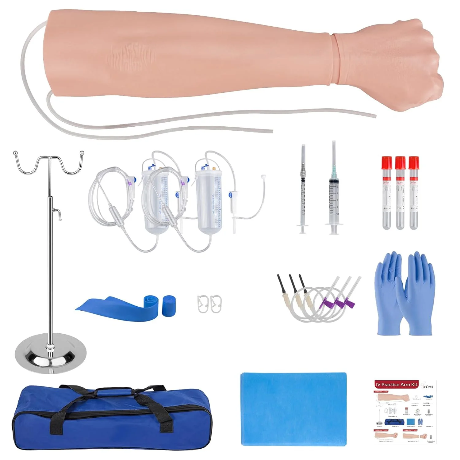 Simulated Venipuncture & IV Practice Arm with Veins Injection IV Insertion Phlebotomy Blood Draw Practice for Medical Education