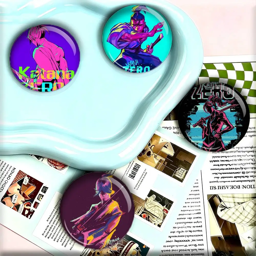Independent Action Game K-Katana Z-ZERO  25 32 44 58 75mm Badges Personalized Round Brooches Pins Accessory Gift