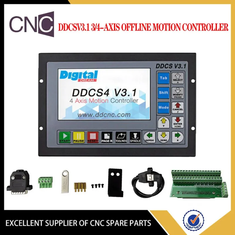 DDCSV3.1 CNC motion controller DDCSV4.1 3 4 axes 500KHz metal shell offline control system engraving machine equipment